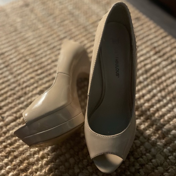 Just Fab Peek a Boo Platform Pumps S 7.5 - Picture 4 of 4